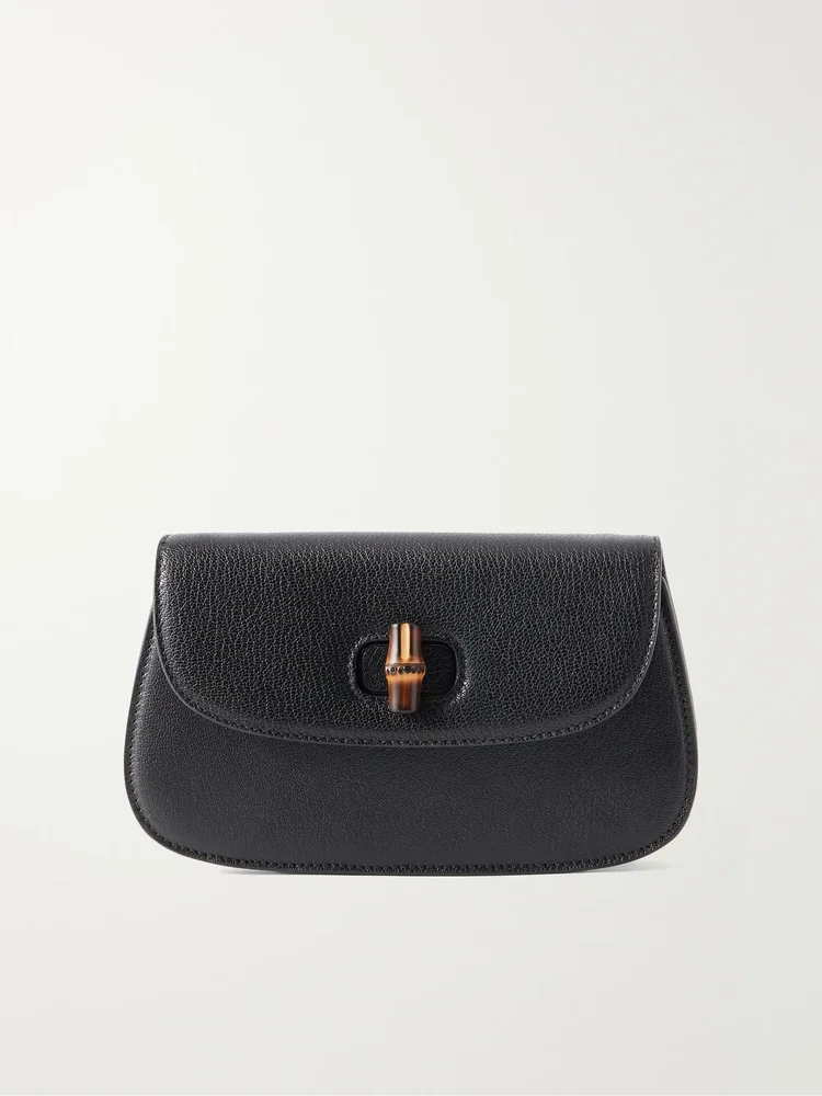Bamboo 1947 textured-leather clutch