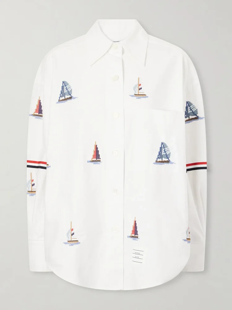 Embroidered cotton shirt