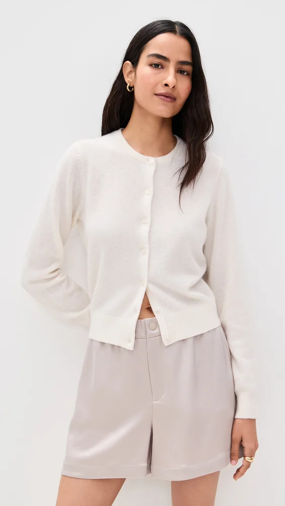 Cashmere Crew Neck Cardigan