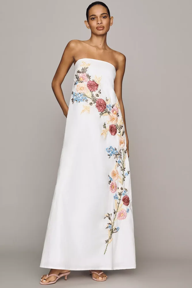 100% Linen Embroidered Dress