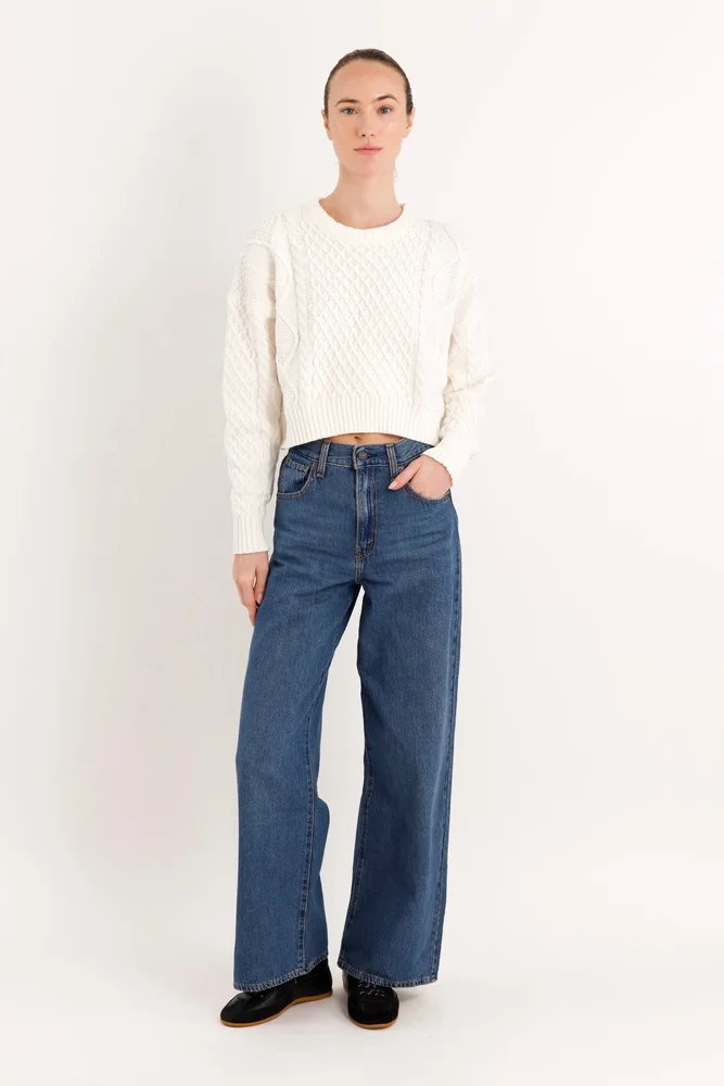 Cropped Knit Sweater