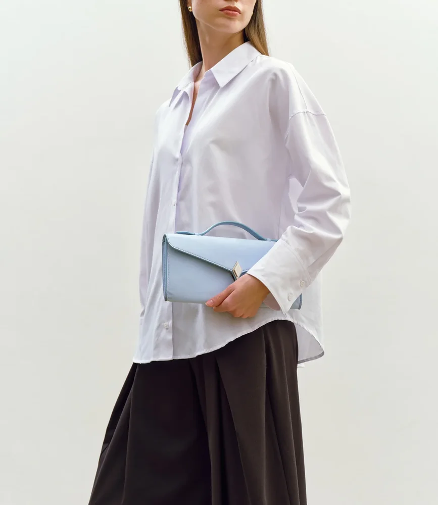 Edge Clutch Suede Hydra