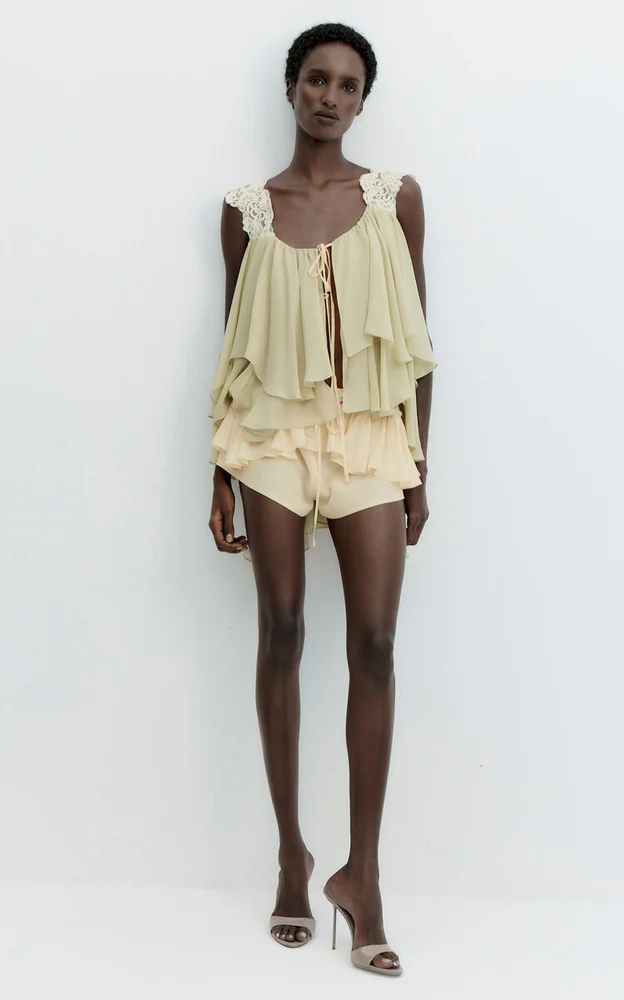 Lavinia Lace Mini Shorts