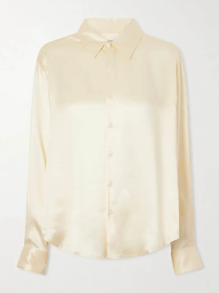La Classica silk-charmeuse shirt
