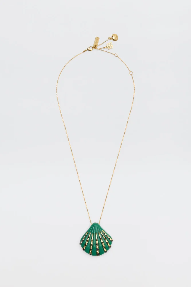 Leanira 18ct Gold Plated Necklace - Green