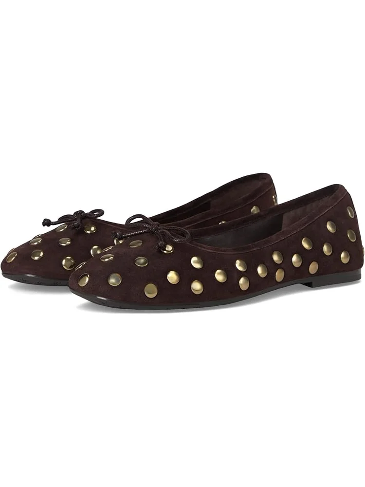 Alie Stud Ballet Flat in Cafe Noir Stud