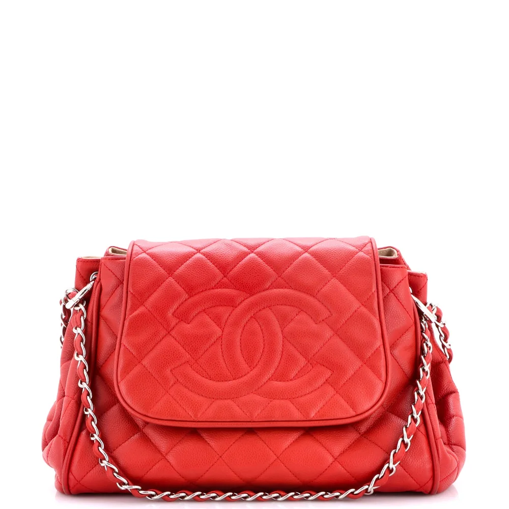 Pre-Owned Chanel Timeless Accordion Flap Bag Quilted Caviar