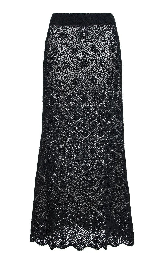 Nika Crochet Cotton Maxi Skirt