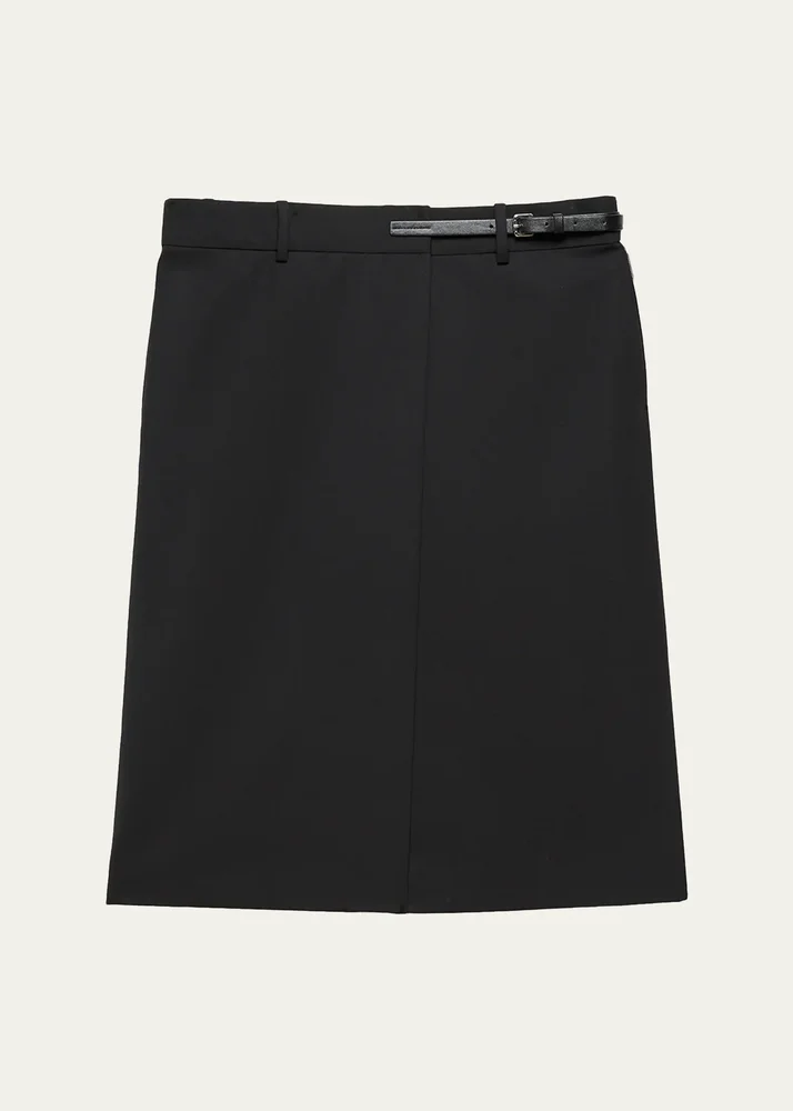 Belted Asymmetric Skirt