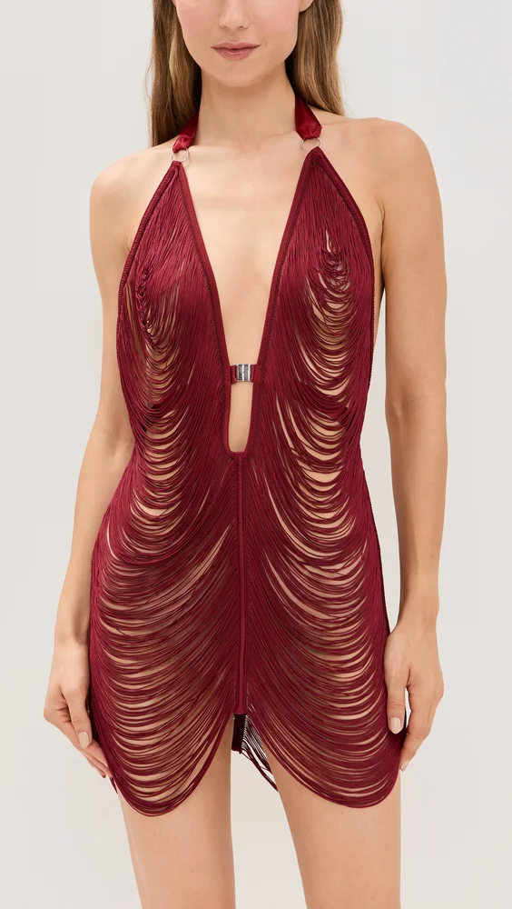 Fringe Benefits Slip Dress