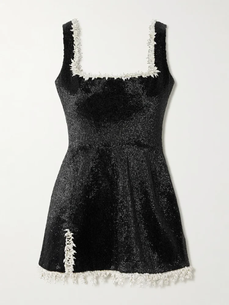 Margot embellished satin mini dress