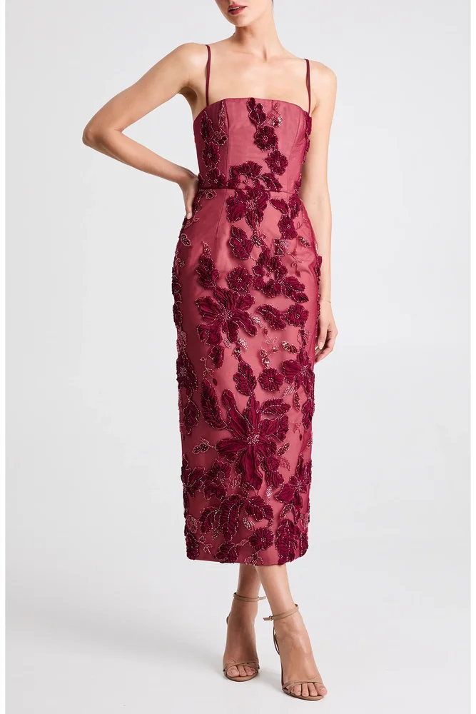 Gemma Beaded Floral Cocktail Dress
