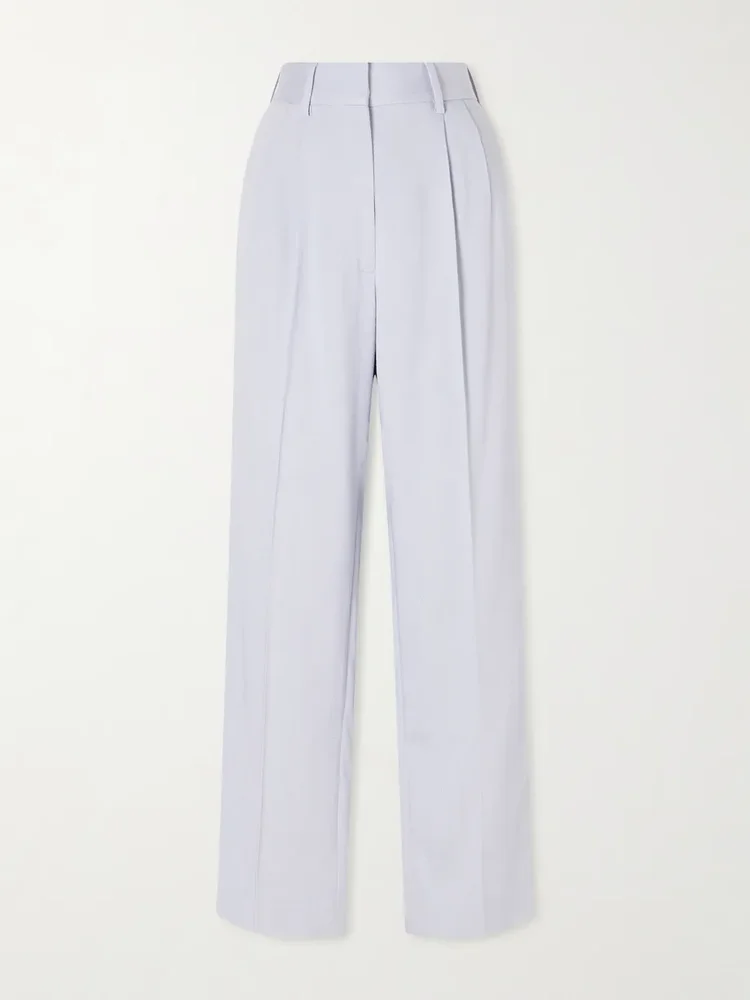 Vezon pleated tapered woven pants