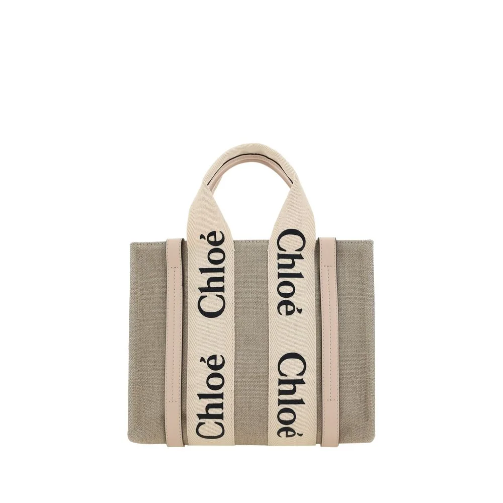 Chloé Brown Canvas Handbag