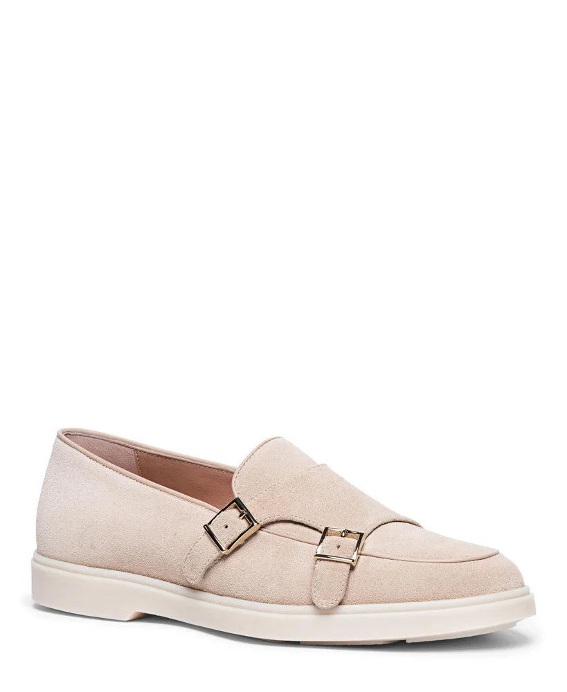 Suede Double-Buckle Loafer