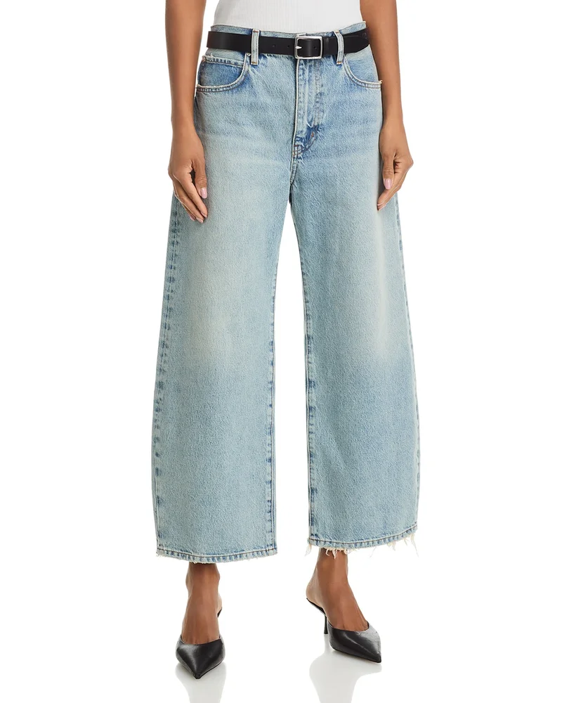 The Bow High Rise Crop Jeans in Coastal