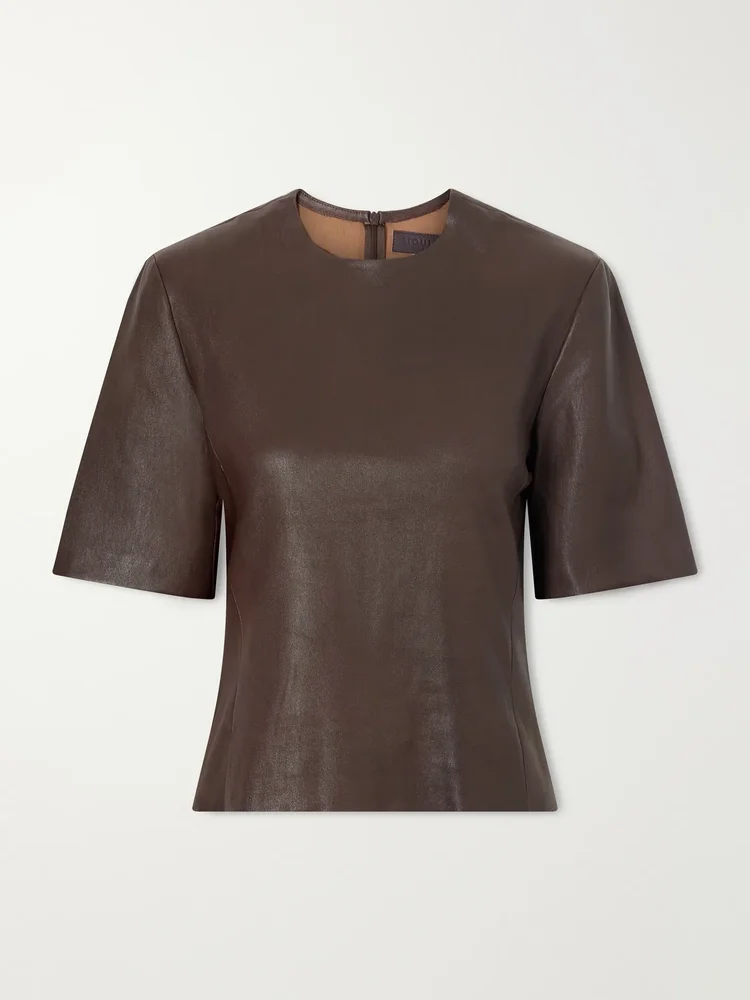 Valadon leather T-shirt