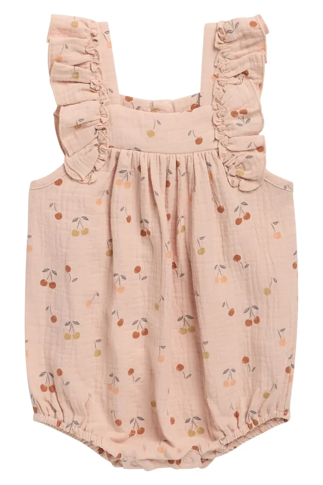 Maya Flutter Sleeve Organic Cotton Bubble Romper