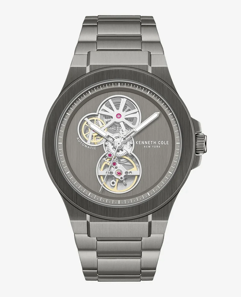 Automatic Gun Metal Stainless Steel Bracelet Watch