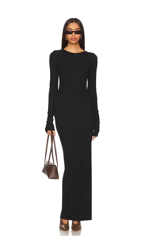 Long Sleeve Crewneck Maxi Dress