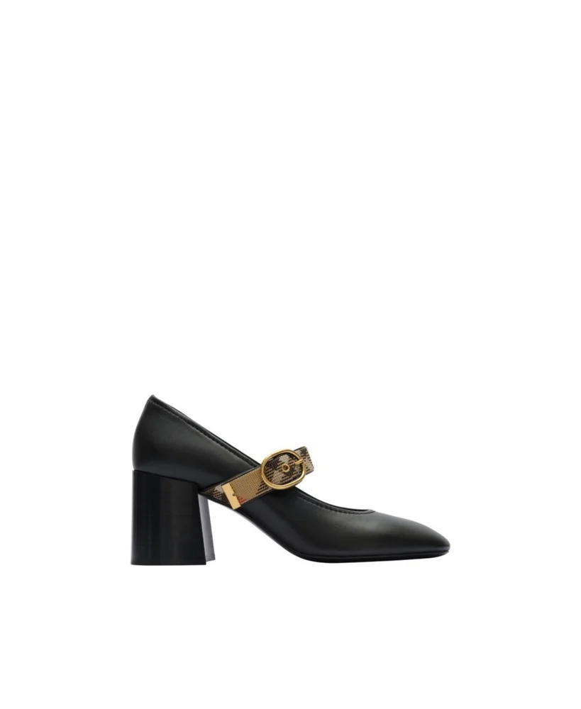 Check Strap Leather Robin Shoes