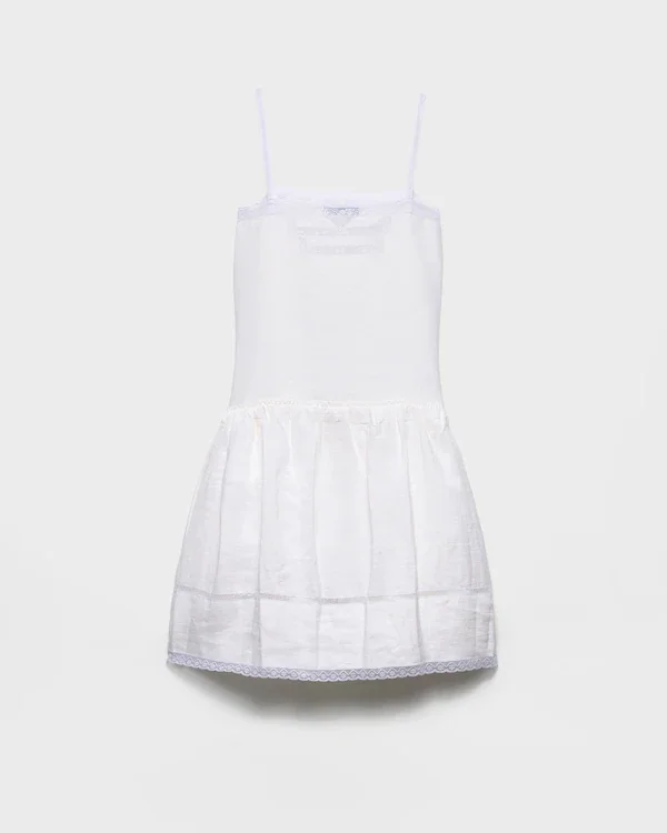 Embroidered linen dress