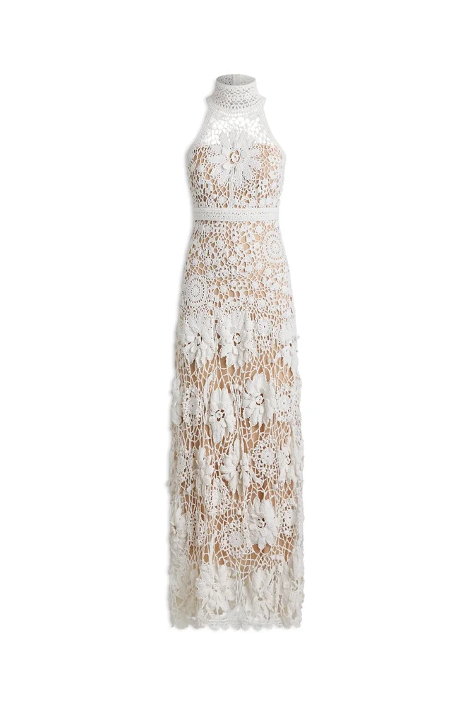 Crochet Gown, White