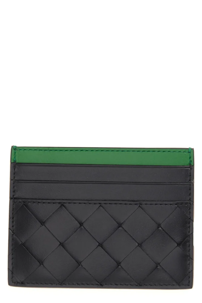 Intrecciato Leather Card Holder
