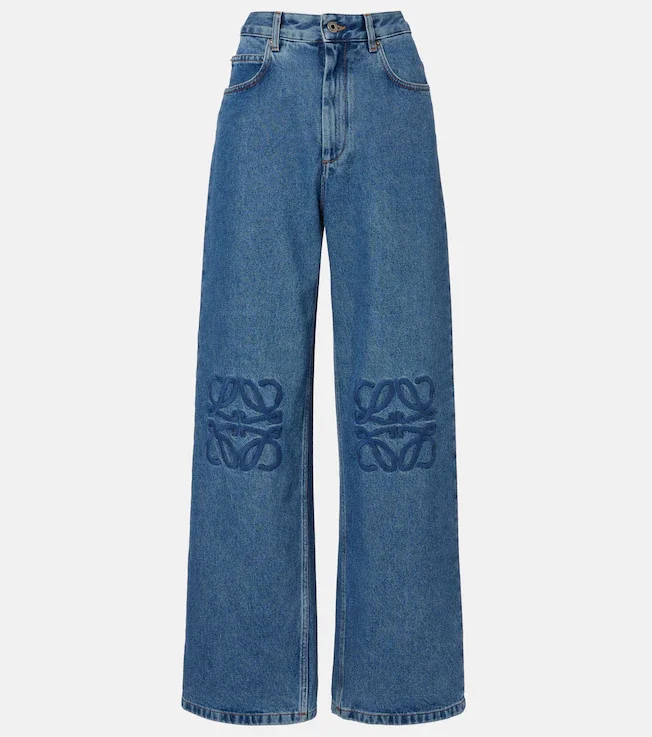Anagram wide-leg jeans (Blue)