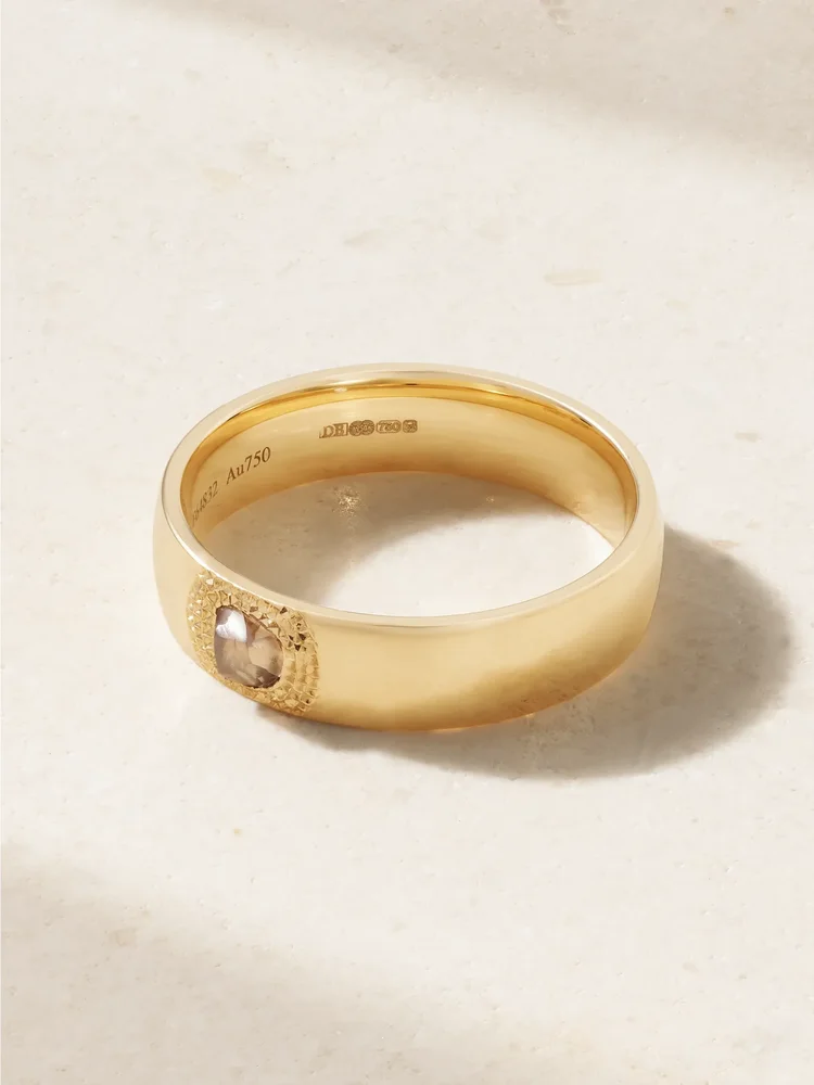 Talisman Large 18-karat gold diamond ring