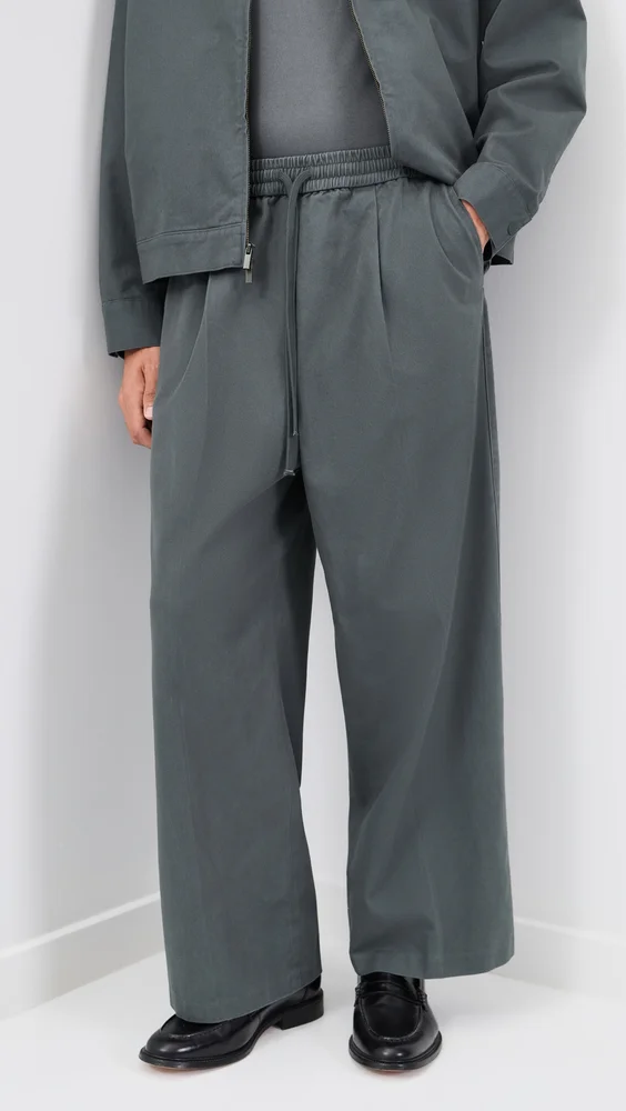 Pleat Drawstring Pants