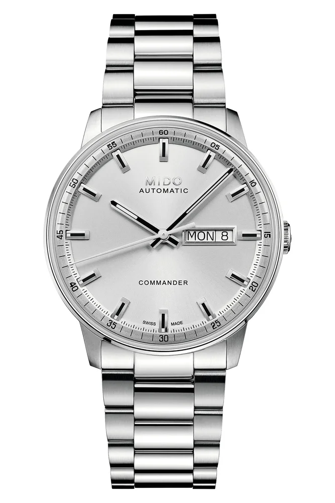 Commander Datoday Automatic Bracelet Watch, 40mm (Silver)