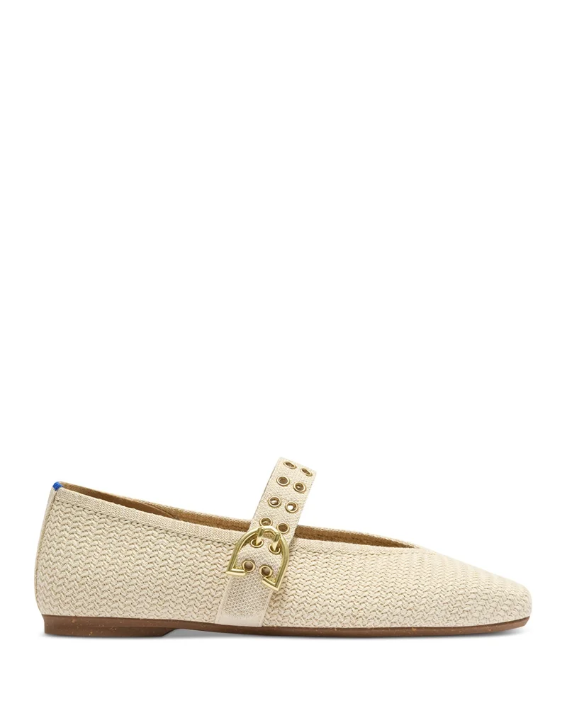 Women's Max Buckle Knit Mesh Mary Jane Flats