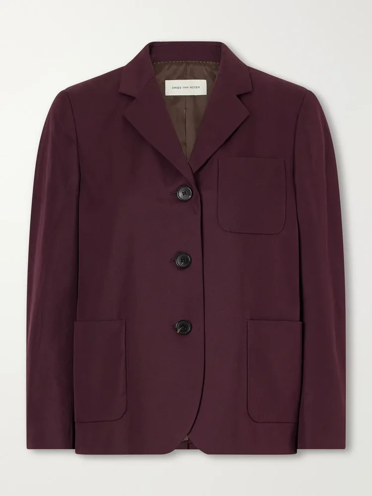 Cotton-twill blazer