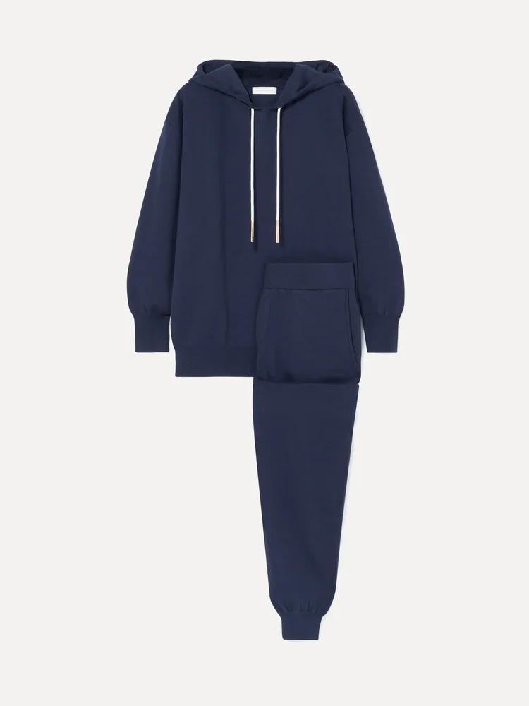 Gia Paris silk and cashmere-blend hoodie and track pants set