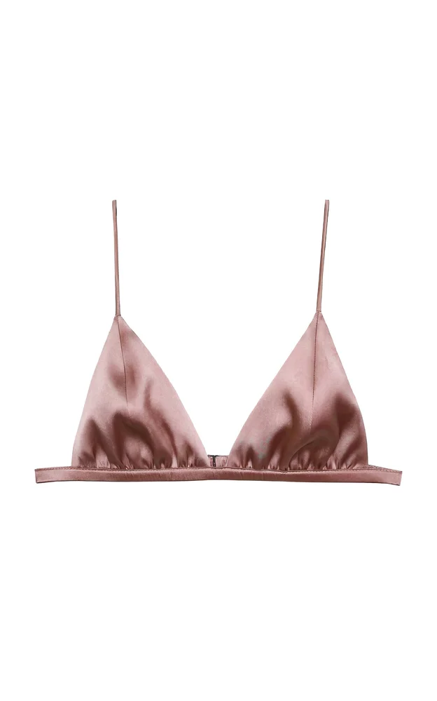 Luxe Stretch-Silk Triangle Bra
