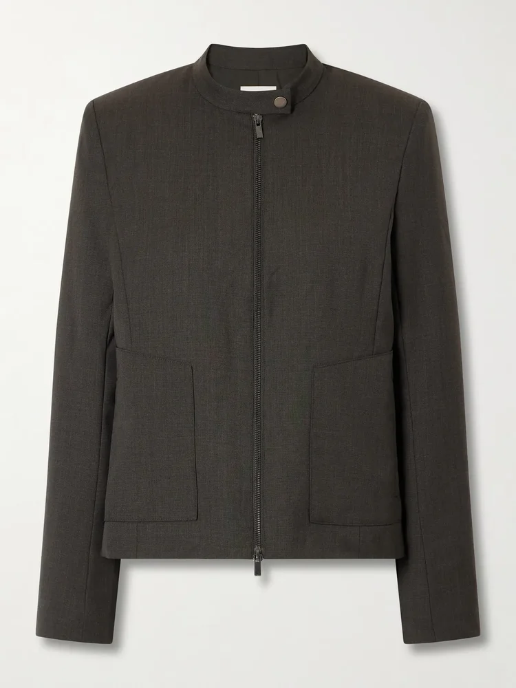 Moto wool-blend jacket