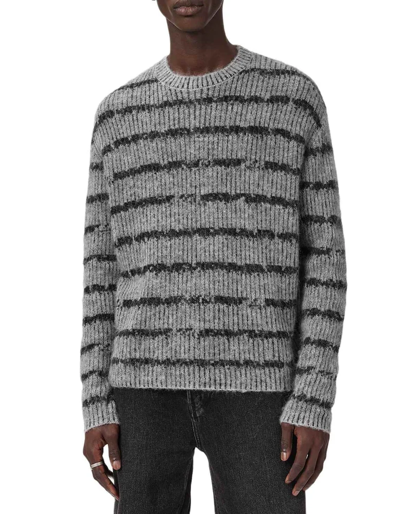 Dissolved Striped Crewneck Sweater