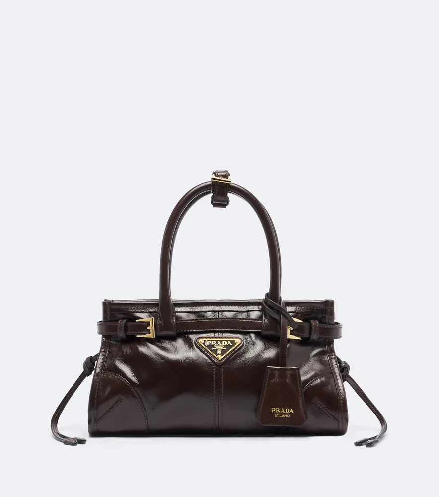 Prada Bonnie Mini leather top-handle bag