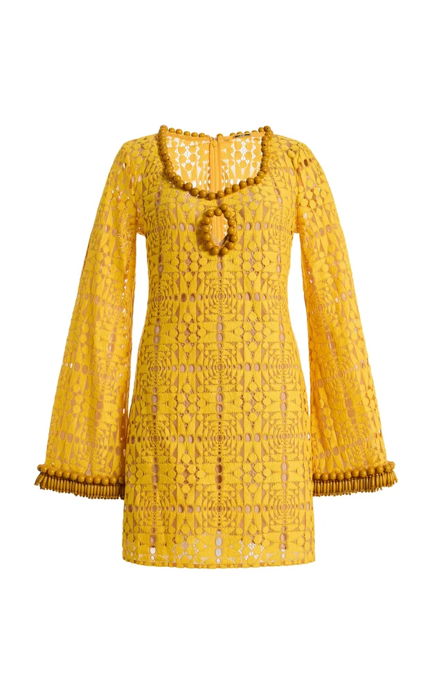 Soleya Cotton-Blend Lace Mini Dress
