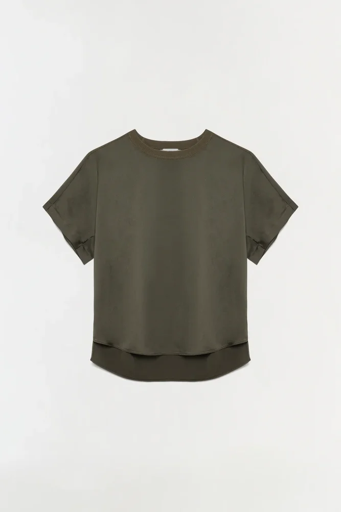 Addy Satin Combo Tee