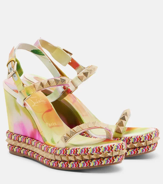 Pyra Clou embellished espadrille wedges