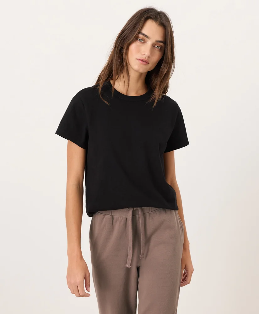 Womens Soft-slub Essential Crewneck Tee