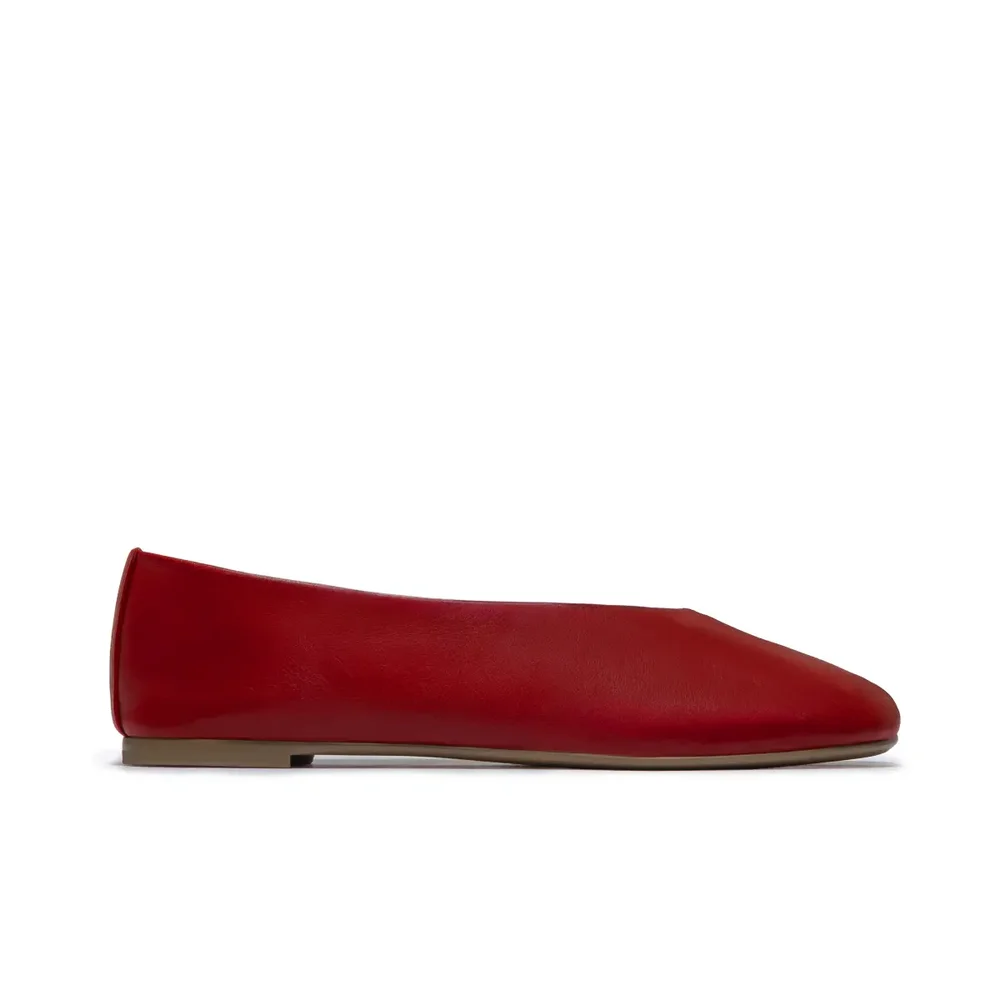 Meredith Ballet Flat (Dark Red)