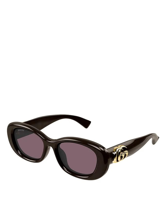 GG Bag Oval Sunglasses, 53mm