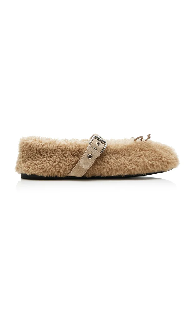 Shearling Ballet Flats