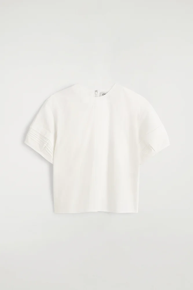 Pintucked Cotton Blouse
