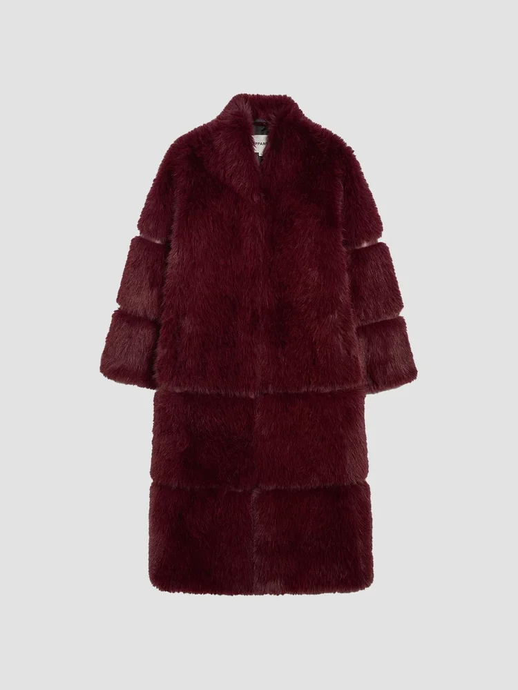 Sylke Faux-Sable Fur Coat