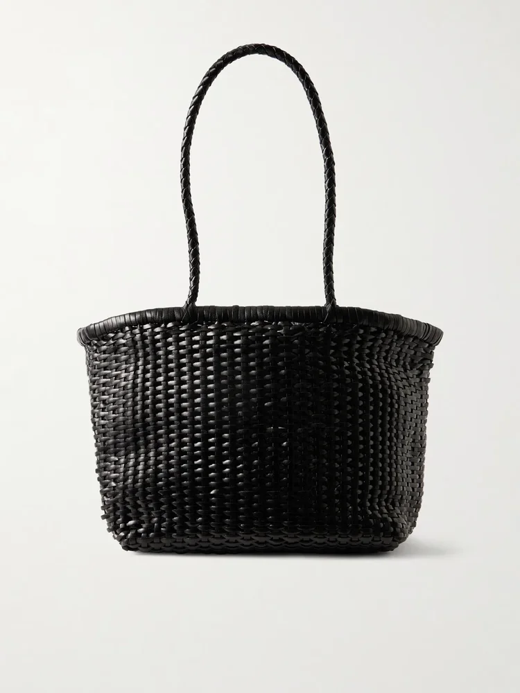 B Weave Small woven leather tote