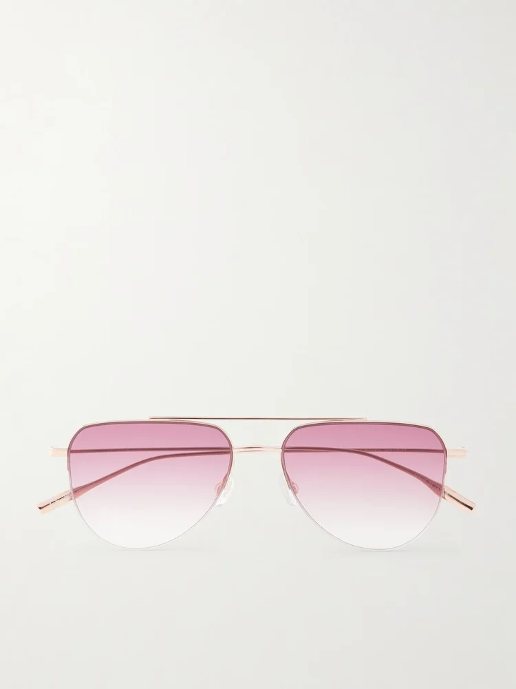 Mcnair aviator-style metal sunglasses